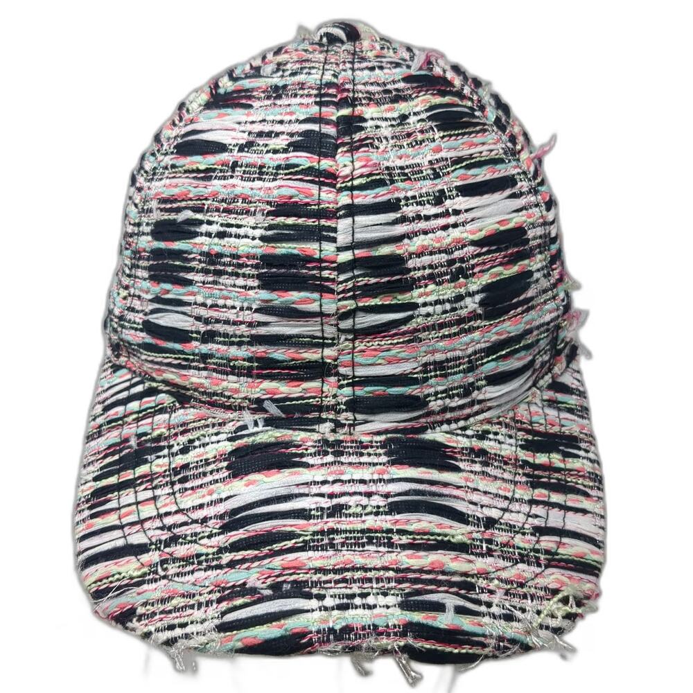 C.C Exclusives Baseball Cap One Size Black Pink Green Blue White Distressed Hat